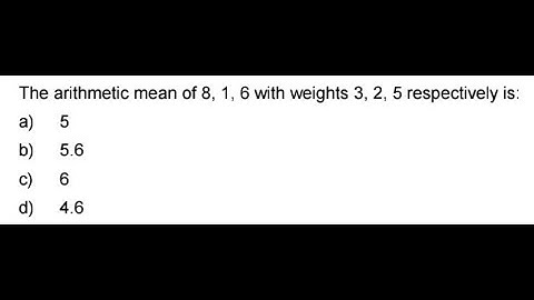 Arithmetic Mean - Statistics - #cafoundation - Quantitative Aptitude - MCQ 9