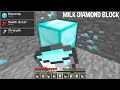 What if MILK DIAMOND BLOCK and DRINK DIAMOND MILK in Minecraft !