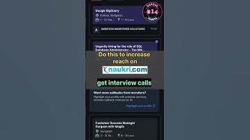 Increase your chances to get interview calls from Recuriters✅📉|Naukari.com|Hacks #ytshorts #naukari