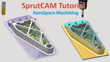 SprutCAM Tutorial #37 | Mill 3 Axis AeroSpace Toolpath Machining