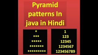 Lecture 9 part 9: Pyramid pattern in Java in Hindi | Triangle shape pattern