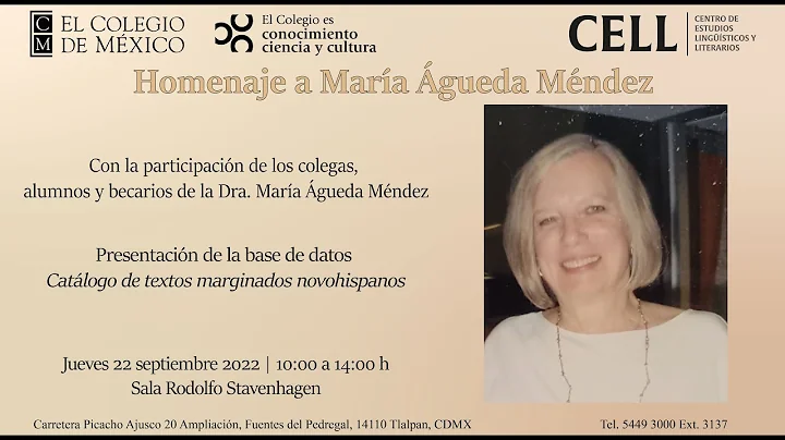 Homenaje a Mara gueda Mndez