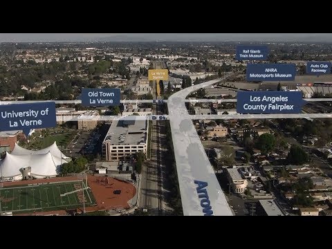 Aerial Tour: Foothill Gold Line from Glendora to Montclair