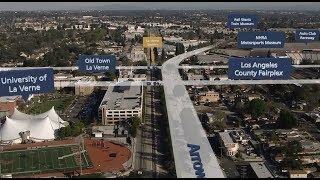 Aerial Tour: Foothill Gold Line from Glendora to Montclair