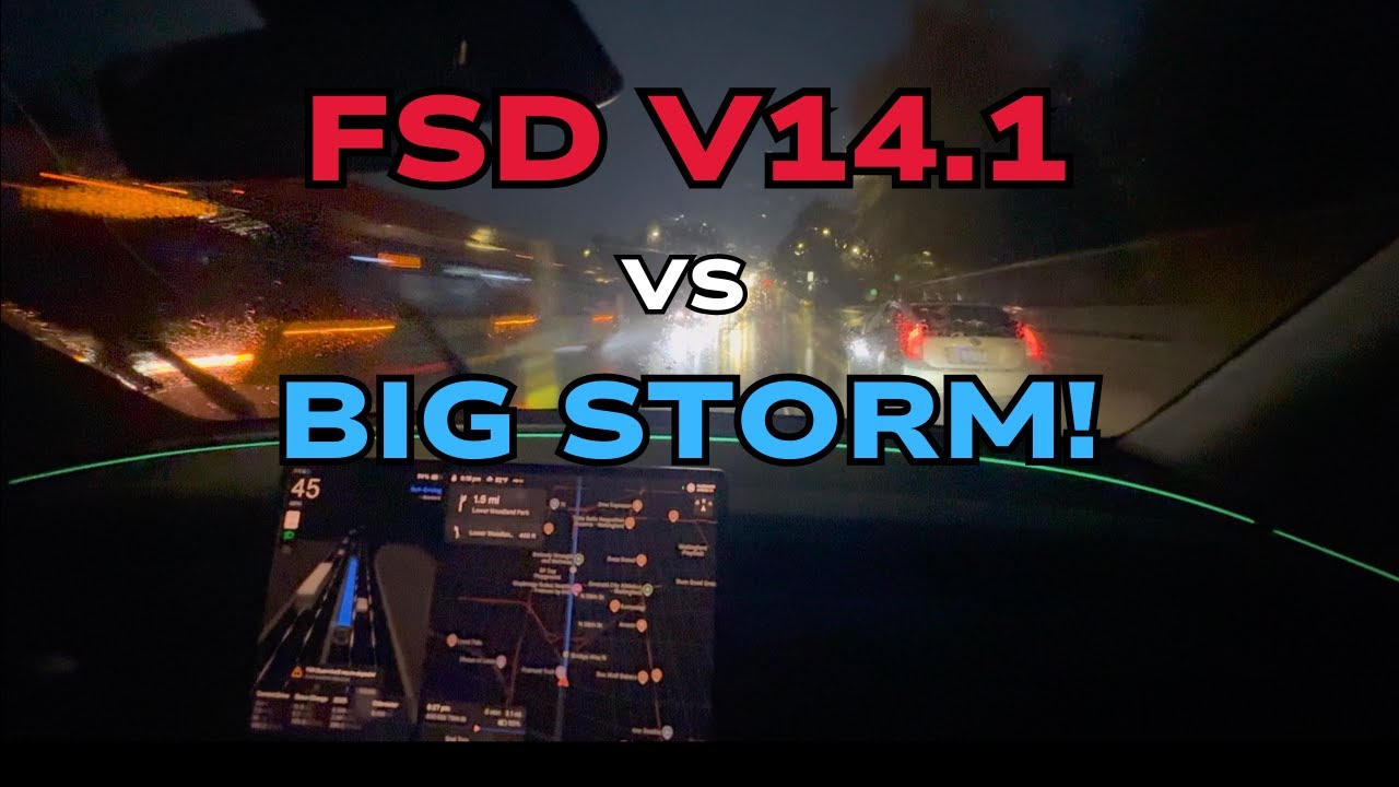 Tesla FSD V14.1 vs MASSIVE Storm ⛈️