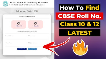 How to find cbse roll number 2021 - CBSE roll number finder latest
