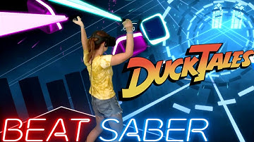 Beat Saber || Ducktales Theme Song (Expert) First Attempt + FULL COMBO || Mixed Reality