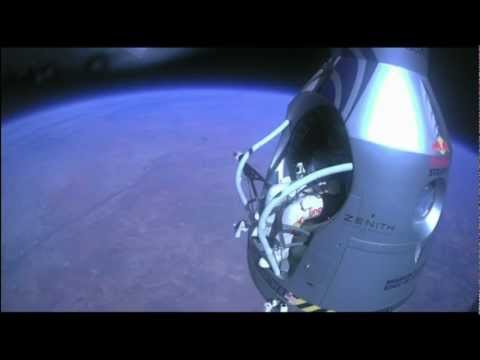 Felix Baumgartner world record supersonic skydive, complete footage, unaltered capture, HD