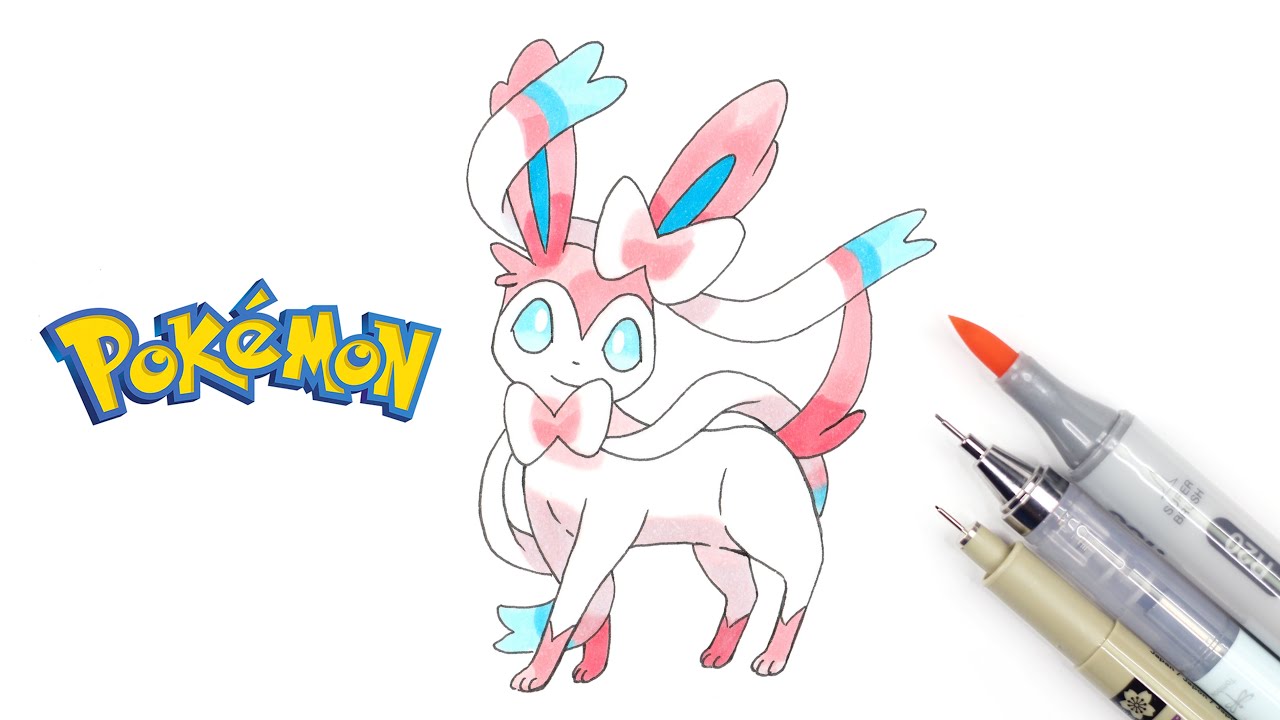 如何畫仙子伊布 | 精靈寶可夢 | 寵物小精靈 | 畫畫教學 | ニンフィア | How to draw Sylveon | Pokémon ...