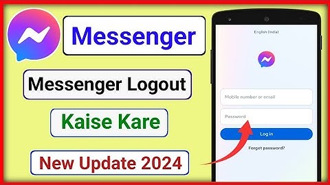 Facebook messenger logout option 2024 | how to logout on facebook messenger | YTe Smart