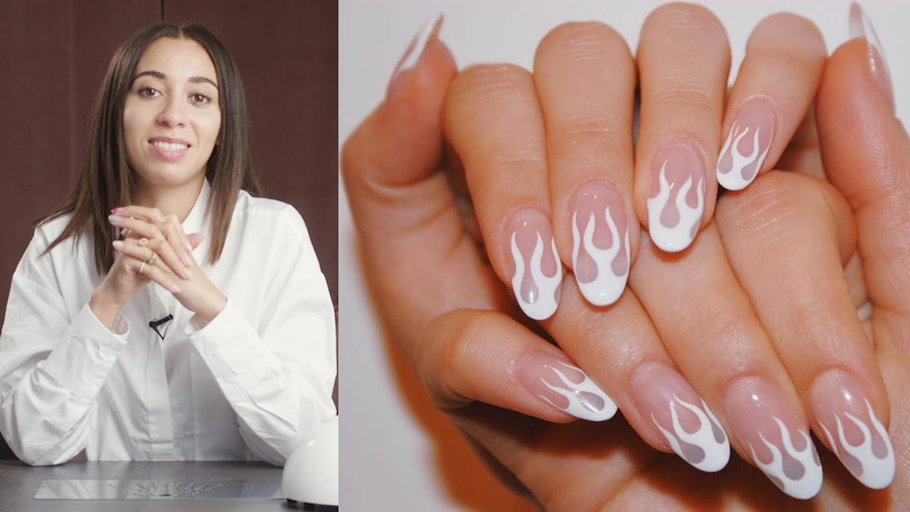 Flame nail art, Fire nails, Fancy nails