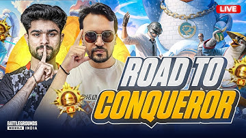 🥶😎TOP 100 CONQUEROR RANK PUSH DAY 2 - BGMI LIVE🔴