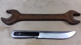 видео: Нож из большого ключа(55-50 мм)/ Big key knife. картинка: Нож из большого ключа(55-50 мм)/ Big key knife.