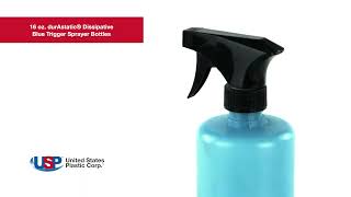 16 oz. durAstatic® Dissipative Blue Trigger Sprayer Bottles | U.S. Plastic Corporation®