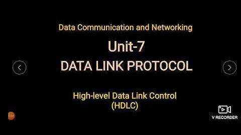 High-Level Data link control protocol(HDLC) -DCN