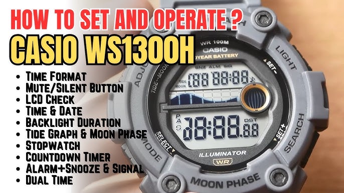 Casio Digital Watch WS-1300H-2AVEF (Unboxing) @UnboxWatches - YouTube