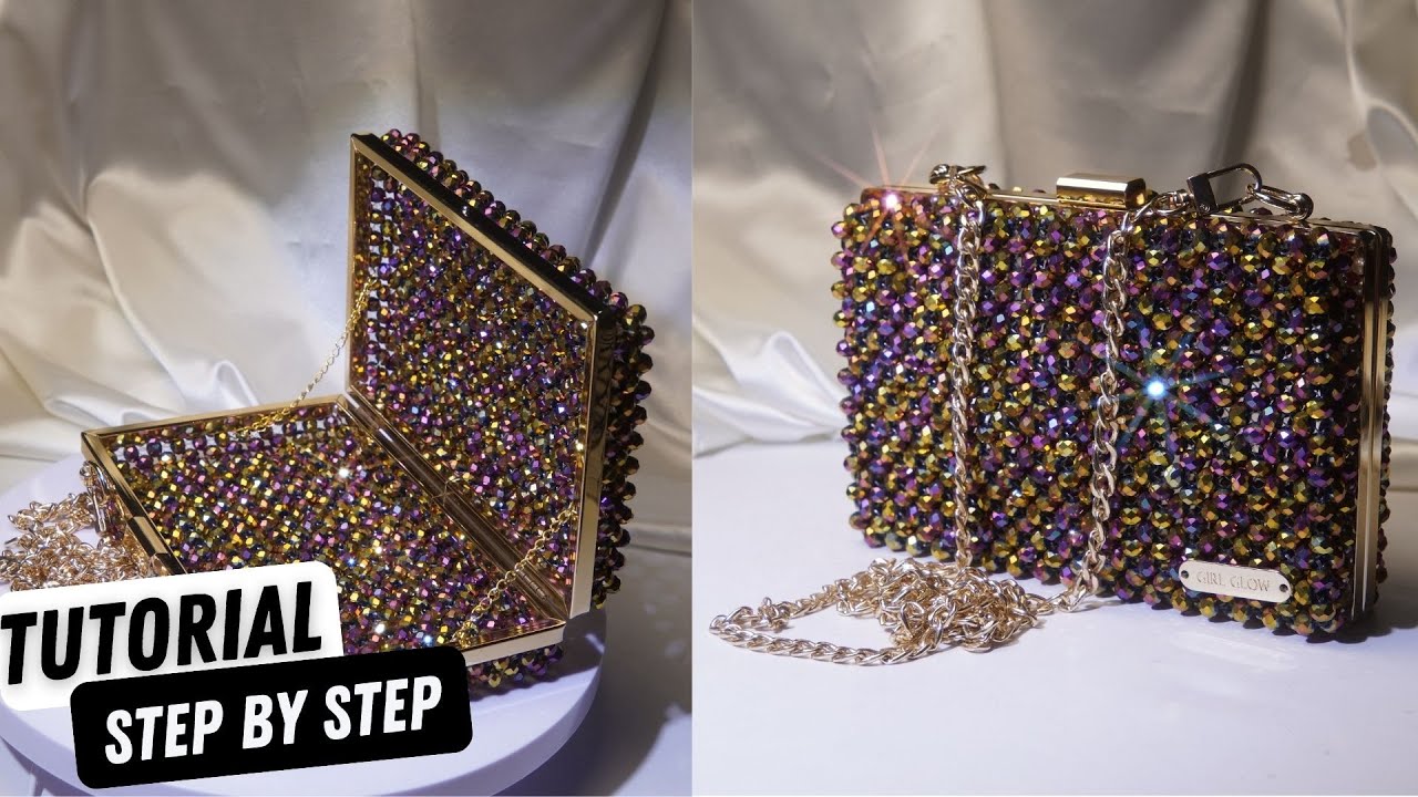 Beaded Bag Tutorial | How to Make A Crystal Handbag/Purse with A Full Metal Frame | Girlglow Kit 9