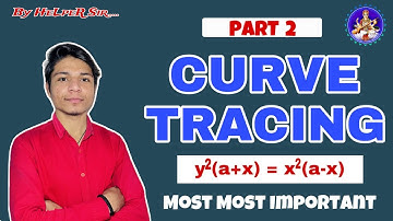 TRACE THE CURVE “y2(a+x)=x2(a-x)”CURVE TRACING OF CARTESIAN CURVES | #helpersir #maths  #tracing
