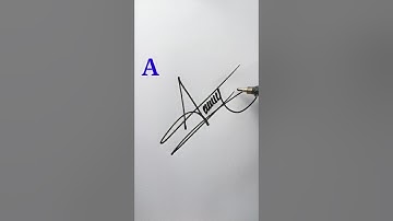 Signature ideas for letter A 😱 #ideas #signaturestyle #design
