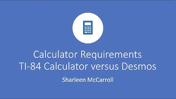 Calculator Requirements and Comparing the TI84 calculator with the Desmos online graphing calculator