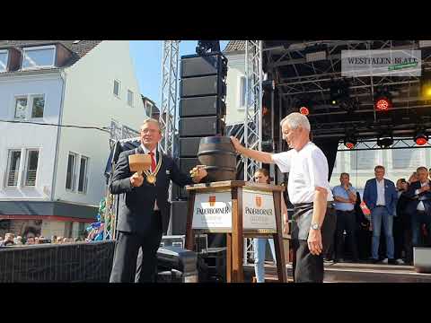 Libori 2022: Eröffnung und Fassanstich durch Paderborns Bürgermeister Michael Dreier