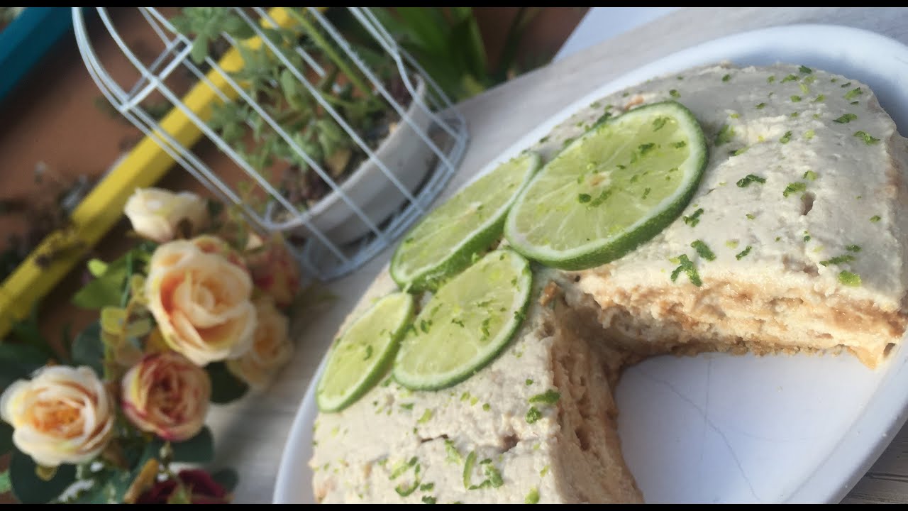 Pie de limon frio bajo en grasas y calorias vegano AleVegana YouTube