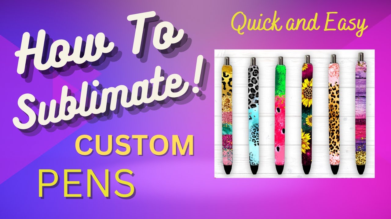 How to Sublimate on a Sublimation Blank pen 