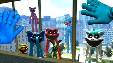 HUGE AND SCARY SMILING CREATURES FROM POPPY PLAYTIME KILL EVERYONE IN THEIR PATH 2 - GARRY`S MOD