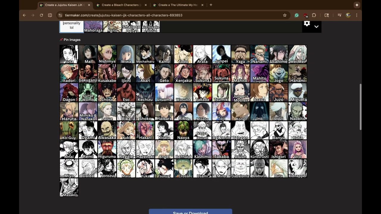 JJK Tierlist(after being gone for ages lol)