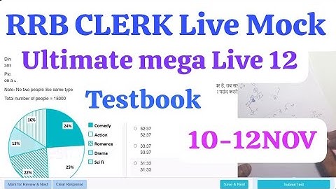 🎯Testbook RRB CLERK Live Mock 📚✍️11 NOV, Share Score📝👆, How to attempt mock 🗒
