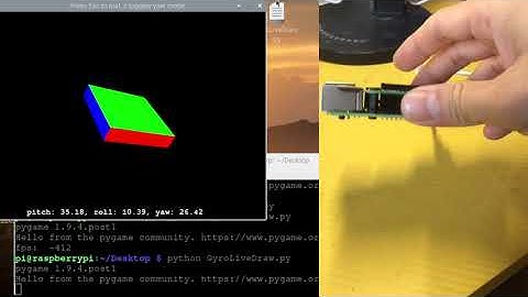 Gyroscope visualization with Raspberry Pi + SenseHat in Python