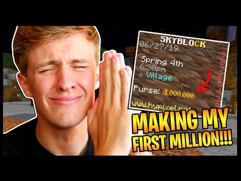 MAKING MY FIRST MILLION ON HYPIXEL SKYBLOCK!!! | Minecraft Livestream - MAKING MY FIRST MILLION ON HYPIXEL SKYBLOCK!!! | Minecraft Livestream