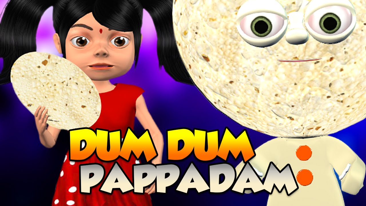 Malayalam Kids Song   Dum Dum Pappadam     in 3D Animation