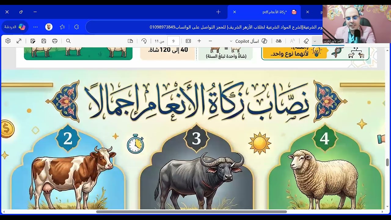 الدرس الرابع| زكاة الأنعام فقه حنفي أولى اعدادي| الترم الثاني المنهج الجديد|2026