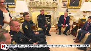 President Donald Trump Honors Hero Lifeguard Ryder Williams at The White House