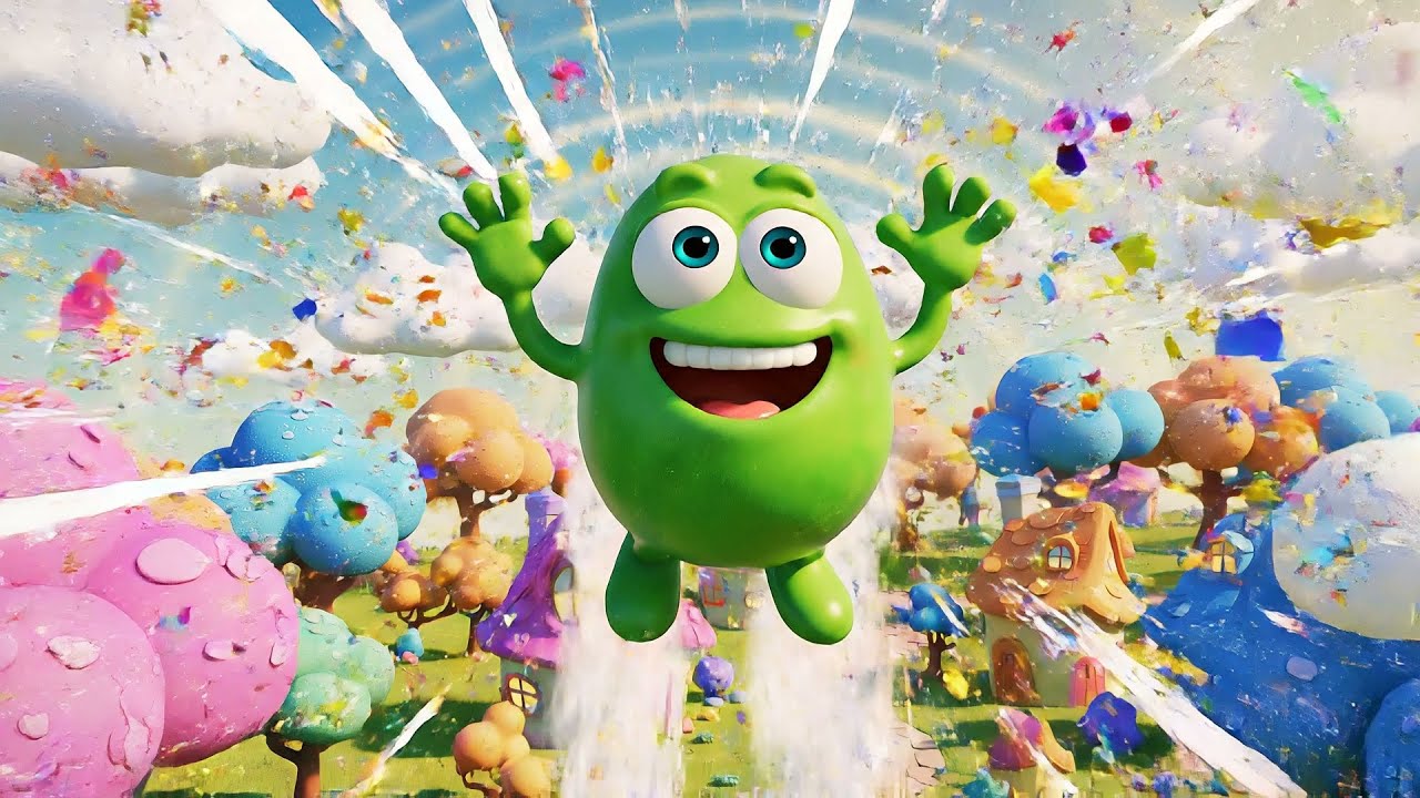 Fall Guys Wobbly Bean Flew Off the Bouncy Platform | Kids Songs & Nursery Rhymes