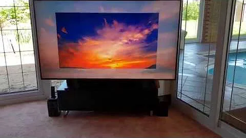 Samsung QE75Q9FN quick look at one we installed, sorry about the flicker on the video.