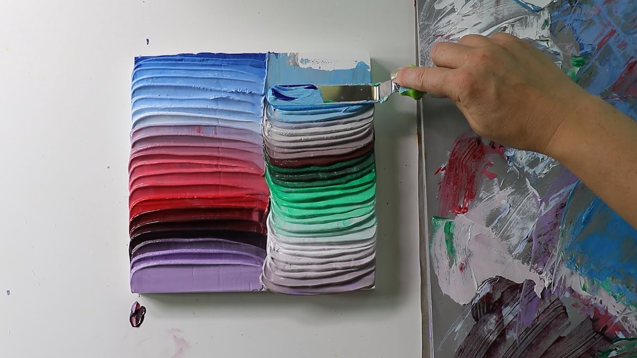 Thick Abstract Acrylic Painting Gradients 
