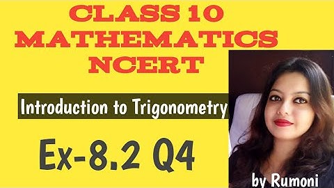 Ex-8.2 Q4 /Introduction to trigonometry/chapter 8/class 10 Mathematics ncert/Let
