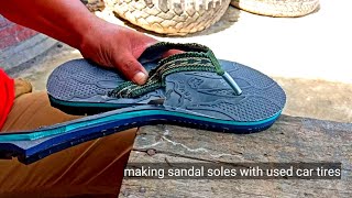 making sandal soles from used car tires