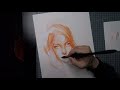 Watercolor Pencil Portrait Painting