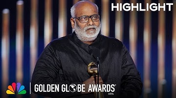 "Naatu Naatu" Wins Best Original Song in a Motion Picture | 2023 Golden Globe Awards on NBC