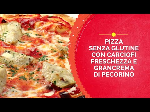 Pizza senza glutine con carciofi freschezza e Grancrema al pecorino