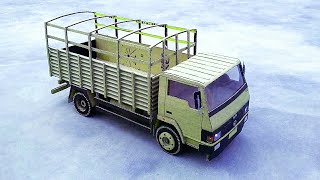 How To Make RC Tata LPT Truck From Cardboard | remote control 6 Wheeler tata 709 LPT BS6 truck