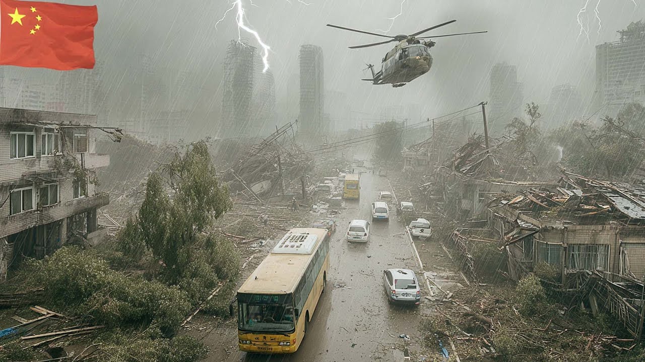 China in Chaos! Typhoon Kajiki Destroys Homes and Cars in Hainan