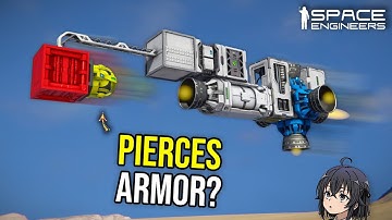 Detached Gyro Tip Missile Ship Armor Penetration Test, Space Engineers