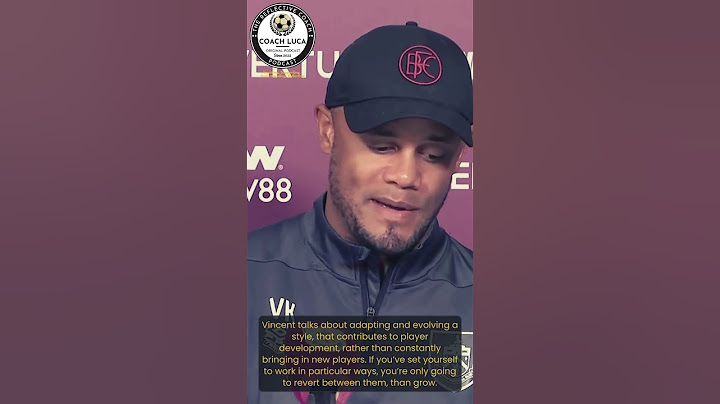 Vincent Kompany talks about adapting as a coach and focusing on player development ⚽🏆