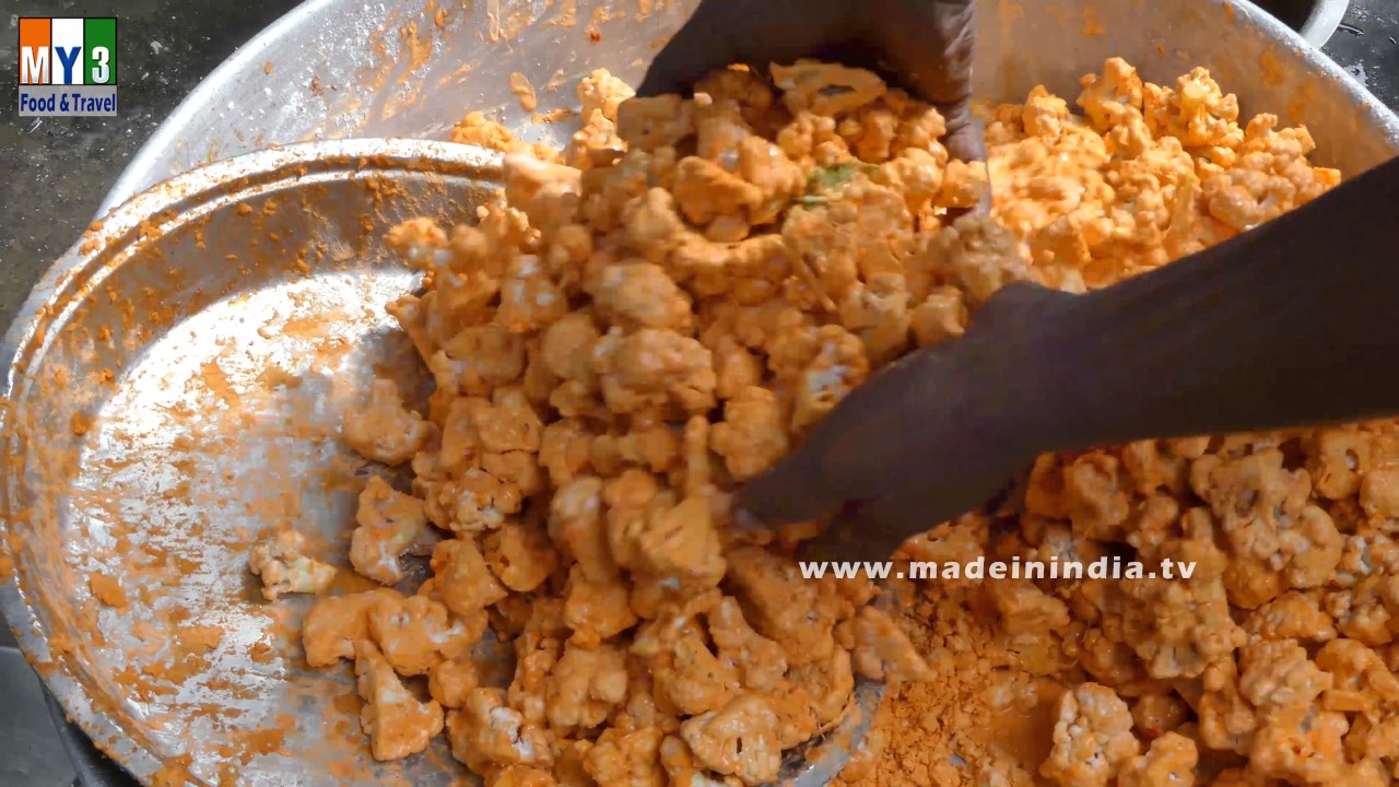 Crispy Cauliflower 65 recipe-Gobi 65 Recipe | SUBBAIAH HOTEL street food | STREET FOOD