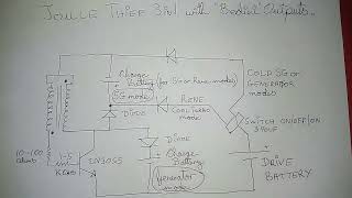 Joule Thief circuit with Bedini / Rene 3in1 Outputs - SG, Generator, Cool Turbo mode