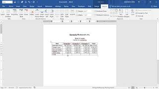 Funciones y fórmulas en tablas en Microsoft Word